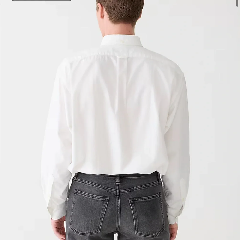 NWT J.Crew Men’s flex washed oxford shirt white button down shirt size M - Picture 2 of 5